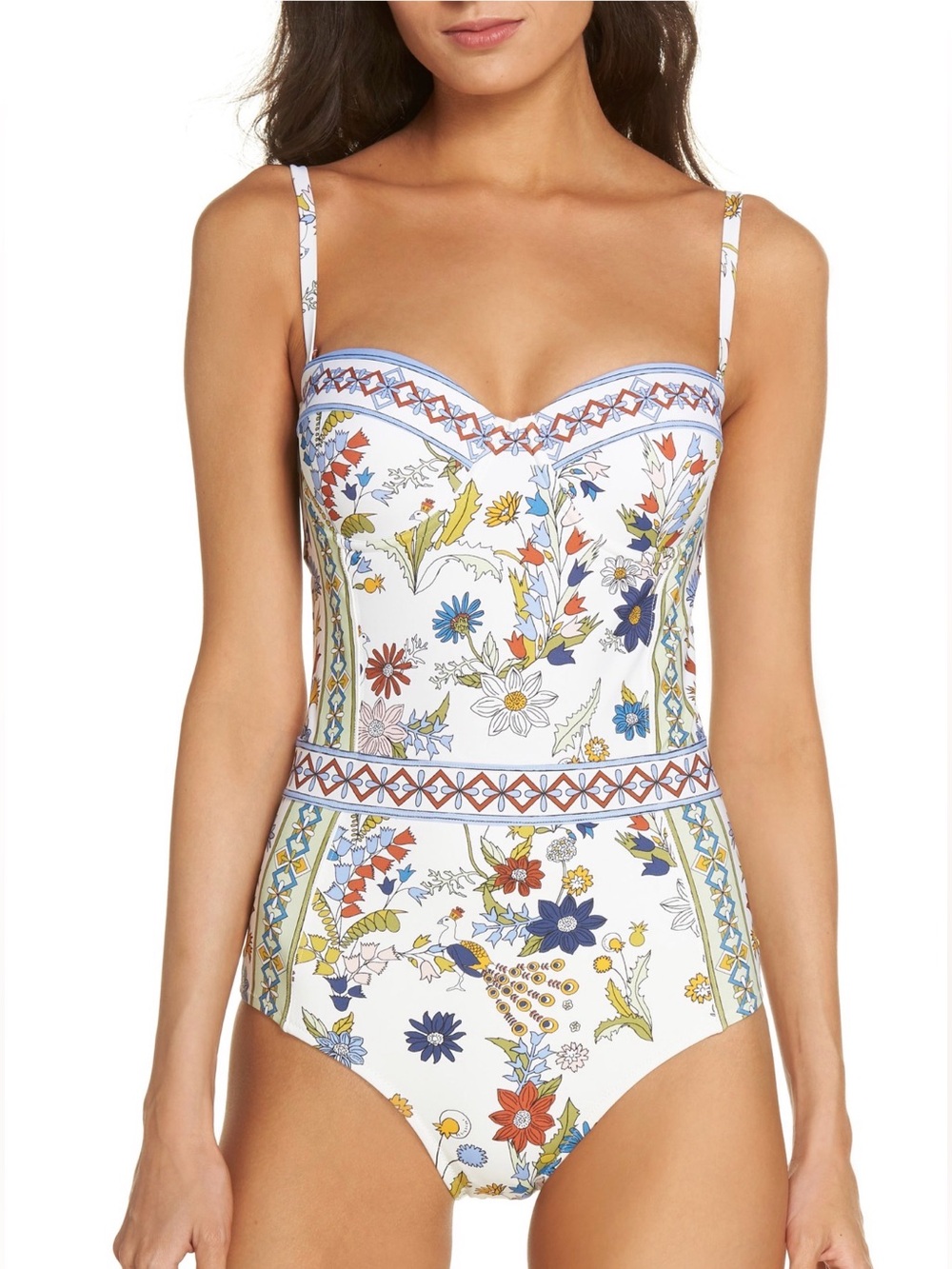 Tory Burch Meadow Folly Underwire One-Piece Swimsuit